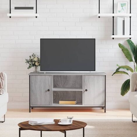 Meuble TV,Banc TV Sonoma gris 100x40x50 cm Bois d'ingénierie -BV12645 (1/5)