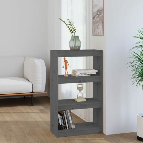 Bibliothèque,Cloison/Étagère de Rangement Ouvert,Étagère livres de pièce Gris 60x30x103,5 cm Pin solide - DH90350 (1/5)