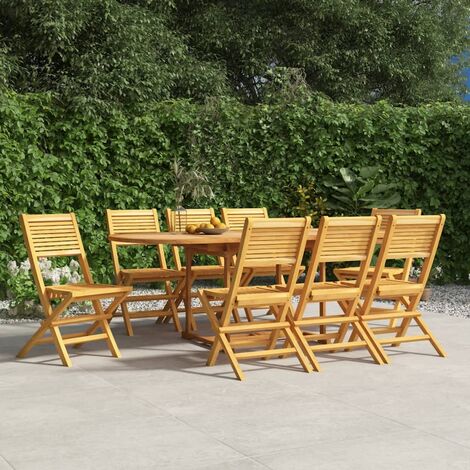 Chaises de jardin pliantes 8 pcs,Fauteuils d'extérieur 47x62x90 cm bois massif teck -TF23414 (1/5)