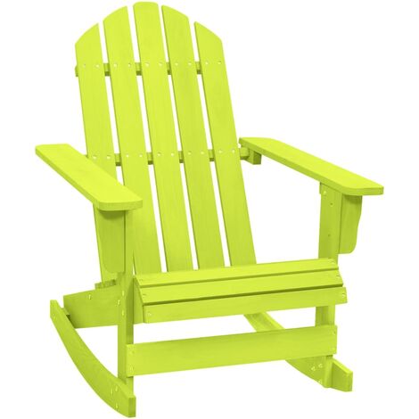Chaise à bascule de jardin, Rocking chair design contemporain, Fauteuil à bascule  Adirondack Bois de sapin massif Vert BGT42157 (1/5)