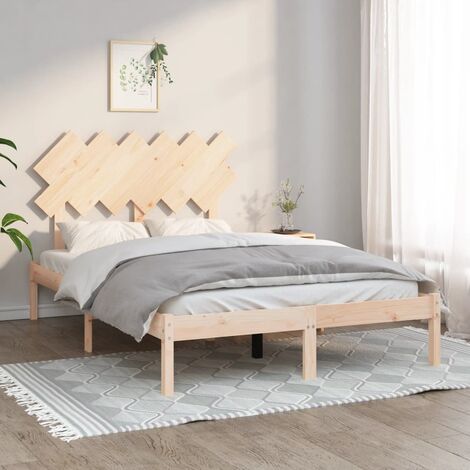 Lit adulte - Cadre de lit pour Adultes, Enfants 120x190 cm Petit Double Bois massif -76681 (1/5)