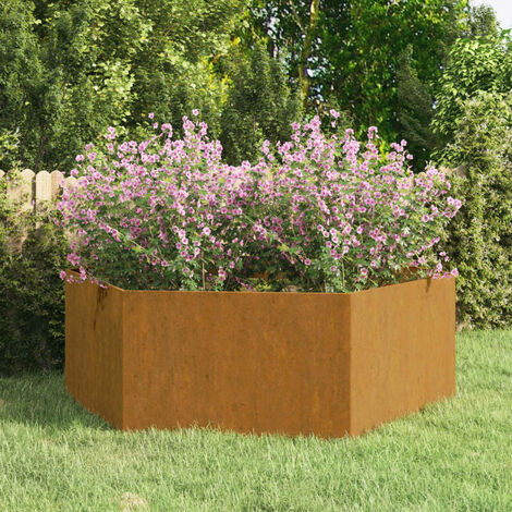 Jardinière, Pot de fleurs Rouillé 120x120x45 cm Acier corten BVM30437 (1/5)