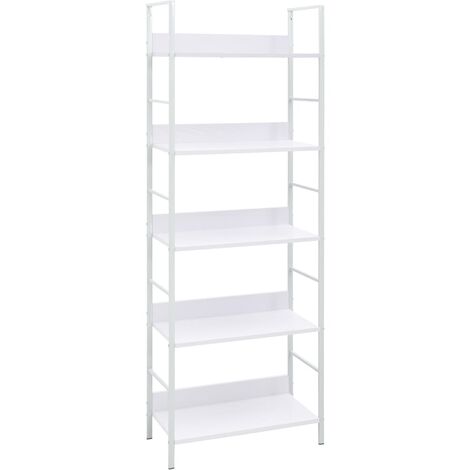 Bibliothèque,Étagère à 5 niveaux de Rangement Ouvert,Étagère livres Blanc 60x27,6x158,5 cm Aggloméré - DH26059 (1/5)