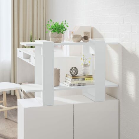 Bibliothèque, Étagère de Rangement, Séparateur de pièce, Meuble pour Dossier Blanc 80x30x51 cm AXZ70559 (1/5)