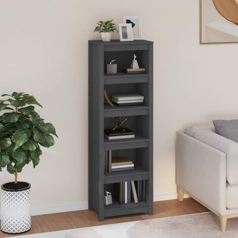 Bibliothèque,Étagère de Rangement Ouvert,Étagère livres Gris 50x35x154 cm Bois de pin massif - DH35880 (1/5)