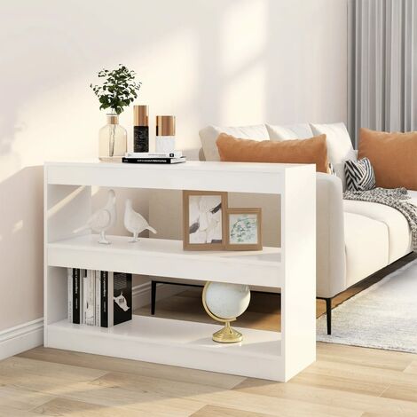 Bibliothèque, Étagère de Rangement, Séparateur de pièce, Meuble pour Dossier Blanc 100x30x72 cm AXZ55521 (1/5)