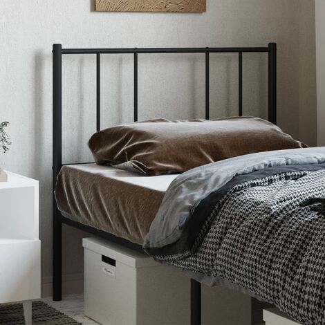 Tête de lit  Armoire de tête de lit métal noir 107 cm 69348 (1/5)