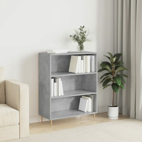 Bibliothèque,Étagère de Rangement Ouvert,Étagère livres gris béton 69,5x32,5x90 cm bois d'ingénierie - DH40482 (1/5)