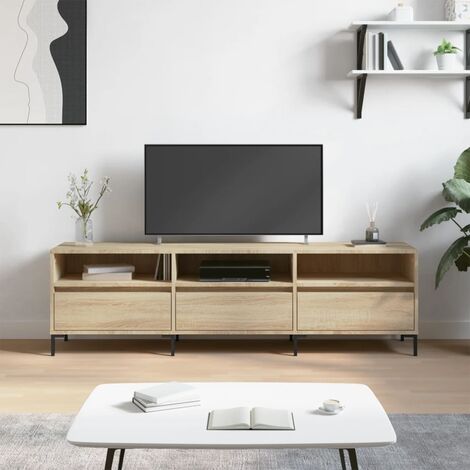 Meuble TV,Banc TV chêne sonoma 150x30x44,5 cm bois d'ingénierie -BV87851 (1/5)