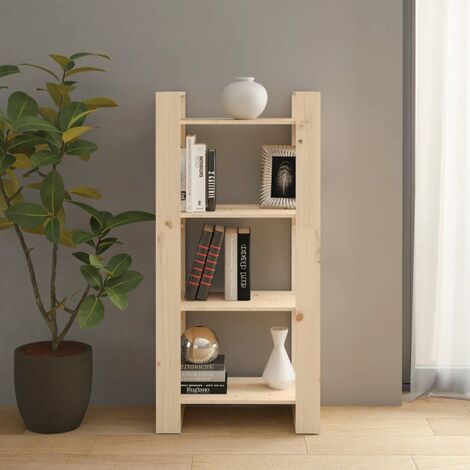 Bibliothèque, Étagère de Rangement, Séparateur de pièce, Meuble pour Dossier 60x35x125 cm Bois massif AXZ30401 (1/5)