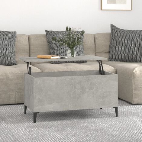Table Basse de Salon Élégante,Table Canapé Gris béton 90x44,5x45 cm Bois d'ingénierie -FR41021 (1/5)