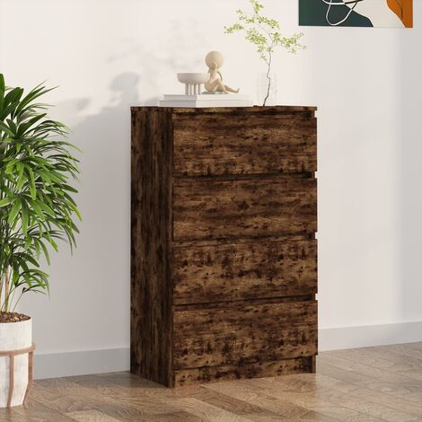 Buffet,Placard de cuisine,Meuble de rangement Chêne fumé 60x35x98,5 cm Bois d'ingénierie -TZ77681 (1/5)