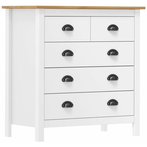 Buffet,Buffet Commode de salon/séjour Hill Blanc 79x40x80 cm Bois de pin solide -TZ97252 (1/5)