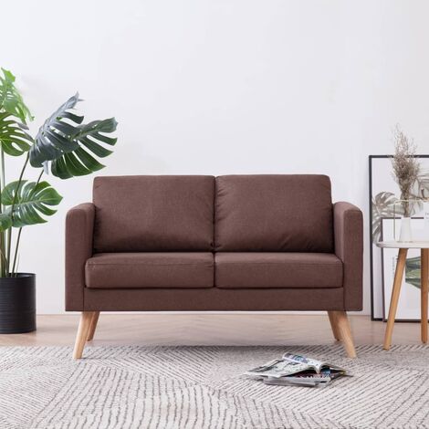 Canapé à 2 places,Sofa Style Moderne Tissu Marron -Q6575 (1/5)
