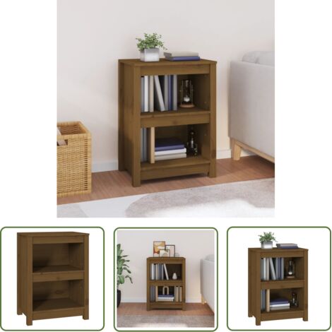 Bibliothèque Marron miel 50x35x68 cm Bois de pin massif