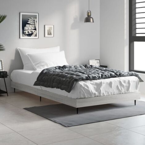 Lit adulte-90 x 190 cm, Cadre de lit, Lit Simple, Structure de lit sogris 90x190 cm, bois d'ingénierie PDKEI81146 (1/5)