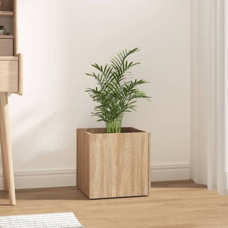 Bac à fleurs,Jardinière Chêne sonoma 40x40x40 cm Bois d'ingénierie -69702 (1/5)