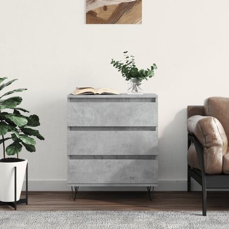 Buffet, Meuble de Rangement, Armoire de Cuisine Gris béton 60x35x70 cm Bois d'ingénierie NKK96976 (1/5)