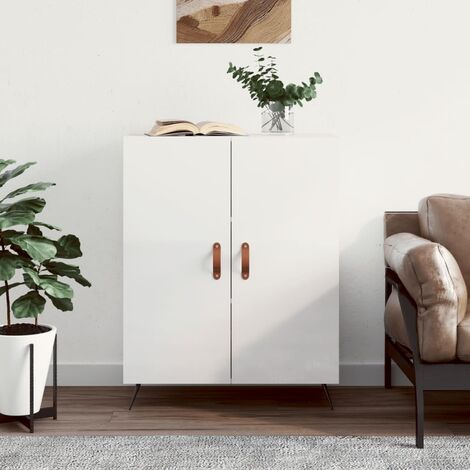 Buffet, Bahut, Armoire de rangement Blanc brillant 69,5x34x90 cm Bois d'ingénierie FR452041 Maison Chic (1/5)