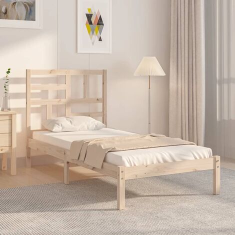 SKM Cadre de lit Bois massif 90x200 cm (1/5)