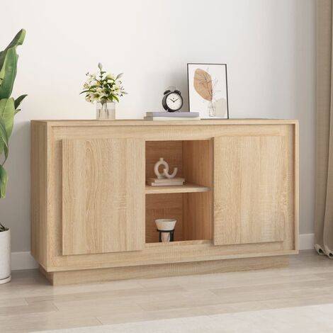 Buffet,Bahut, Meuble de Rangement pour Salon, Bureau chêne sonoma 102x35x60 cm bois d'ingénierie, Armoire de Rangement FBV49513 (1/5)
