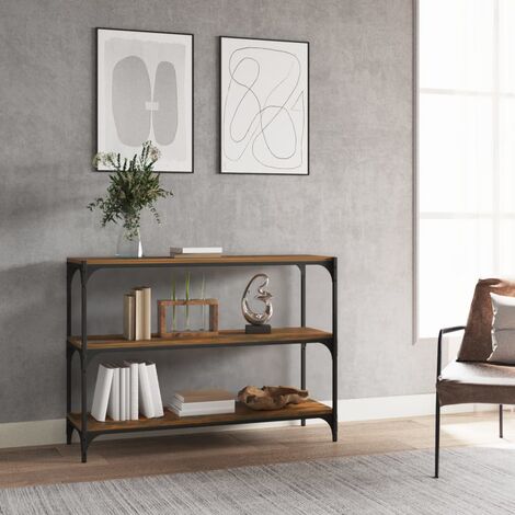Bibliothèque,Étagère de Rangement Ouvert,Étagère livres Chêne fumé 100x33x70,5 cm Bois d'ingénierie acier - DH54745 (1/5)