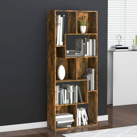 Bibliothèque,Étagère de Rangement Ouvert,Étagère livres Chêne fumé 67x24x161 cm Bois d'ingénierie - DH56050 (1/5)