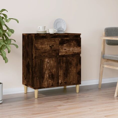 Buffet, Meuble de Rangement, Armoire de Cuisine Chêne fumé 60x35x70 cm Bois d'ingénierie RDS2617 (1/5)