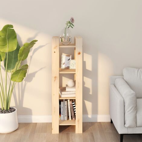 Bibliothèque, Étagère de Rangement, Séparateur de pièce, Meuble pour Dossier 41x35x125 cm Pin massif AXZ69243 (1/5)