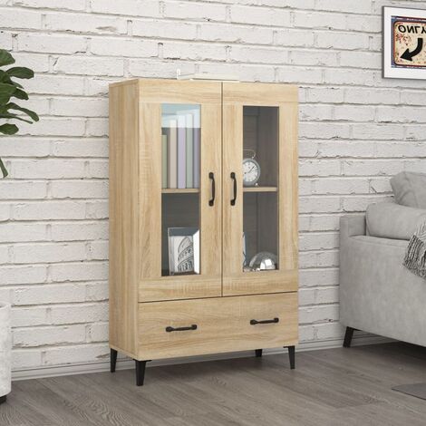 Buffet, Meuble de Rangement, Armoire de Cuisine Chêne sonoma 70x31x115 cm Bois d'ingénierie RDS2904 BonneVie (1/2)