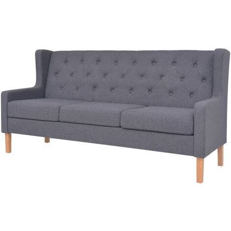 Canapé à 3 places,Sofa Style Moderne tissu gris -Q3118 (1/5)