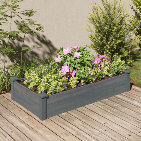 Lit surélevé de jardin,Jardinière,Pot de Fleurs doublure 120x60x25 cm bois massif sapin XZZZ918363 (1/5)