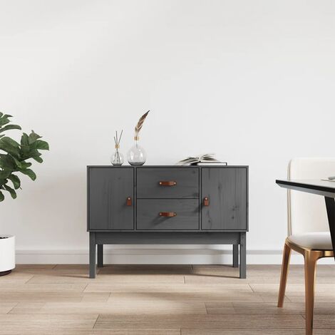 Buffet, Meuble de Rangement, Armoire de Cuisine Gris 110x40x78 cm Bois massif de pin RDS4179 (1/5)