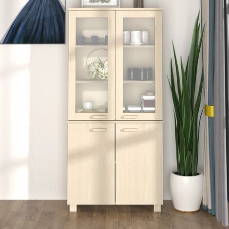 Buffet,Placard de cuisine,Meuble de rangement HAMAR Bois massif de pin Marron miel -TZ43409 (1/5)