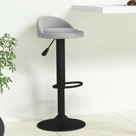 Tabouret de bar Chaise de Bar Tabouret Haut Siège de Cuisine Gris clair Velours XJDT765947 (1/5)