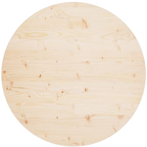 Dessus de table, Plateau De Table Ø90x2,5 cm Bois de pin massif LKF32217 (1/5)