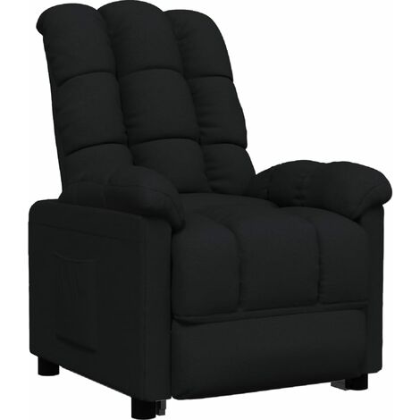 Fauteuil inclinable, Fauteuil de relaxation confort, Fauteuil Salon Confortable, Chaise pour Salon Siège élégant pour Chambre Noir Tissu ZSD52666 (1/5)