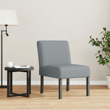 Fauteuil，Chaise confortable，Siège sans accoudoirs gris clair tissu GDSVW20163 (1/5)