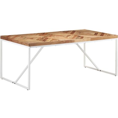 Table de salle à manger  Table à manger  Table à dîner 180x90x76 cm Bois massif d'acacia et de manguier XRKJ122463 (1/5)