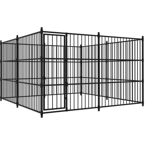 Chenil d'extérieur Enclos Parc Cage pour chiens 300 x 300 x 185 cm 98394 (1/5)