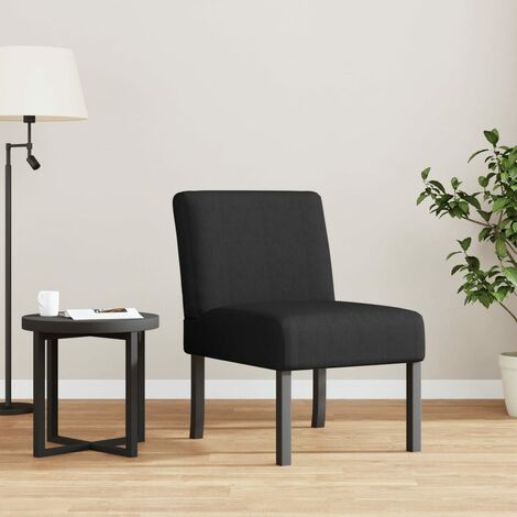 Fauteuil，Chaise confortable，Siège sans accoudoirs noir tissu GDSVW23439 (1/5)