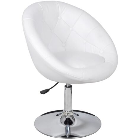 Lot de 2 Tabourets de bar Style Contemporain  Chaises de bar Blanc Similicuir 15922