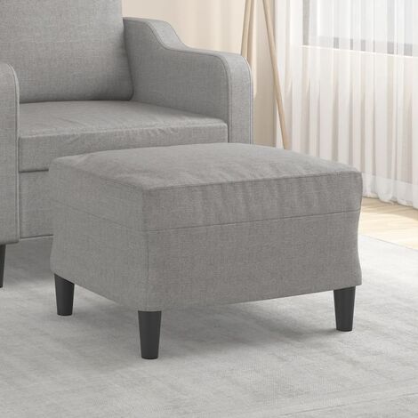 Repose-pied Tabouret pour Maison Salon Chambre Gris clair 60x50x41 cm Tissu -BV90179 (1/5)