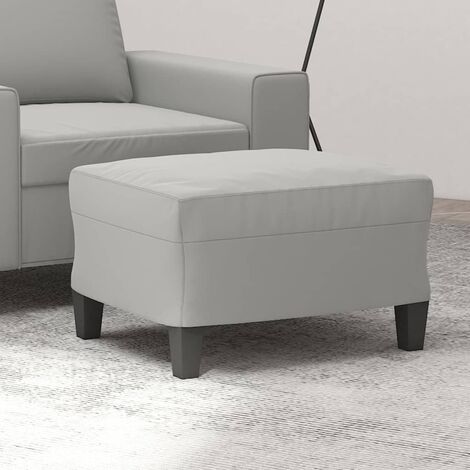 Repose-pied Tabouret pour Maison Salon Chambre Gris clair 60x50x41 cm Tissu microfibre -BV17322 (1/5)