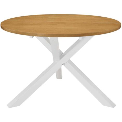 Table de salle à manger, Table à dîner, Table de Cuisine Blanc 120 x 75 cm MDF BHU6670 (1/5)