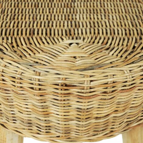 Banc d'entrée  Banc de rangement Coffre de rangement 110 x 35 x 45 cm Rotin naturel 62908