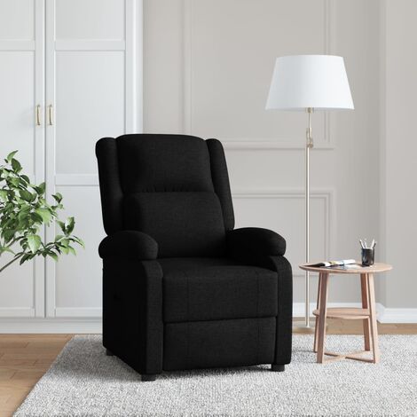 Fauteuil inclinable, Fauteuil de relaxation confort, Fauteuil Salon Confortable, Chaise pour Salon Siège élégant pour Chambre Noir Tissu ZSD87654 (1/5)