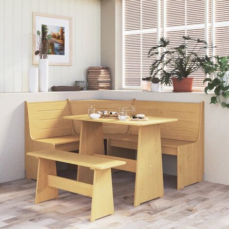 Banc d'angle, Banc de Salle à Manger, Banquette 151 cm Bois de pin solide Marron miel NKK52653
