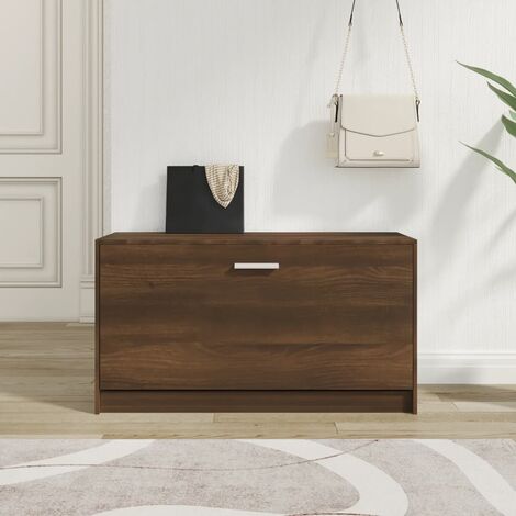 Meuble à chaussures,Meuble d'entrée,Banc à chaussures et Rangement Chêne marron 80x24x45 cm Bois d'ingénierie -BV63939 (1/5)