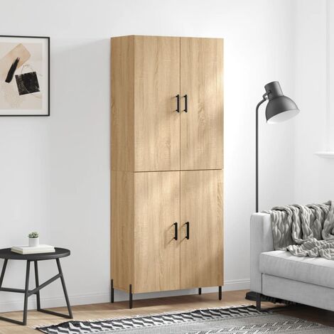 Buffet haut,Buffet de salon,Commode Meuble de rangement,Style Industriel Chêne sonoma 69,5x34x180 cm Bois d'ingénierie VNWE778135 (1/5)